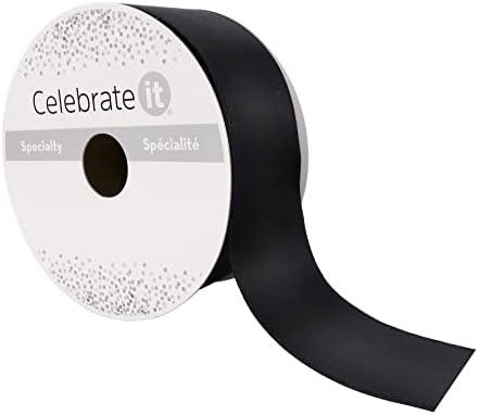 1.5”; x 15yd. Satin Wired Ribbon by Celebrate It® Specialty