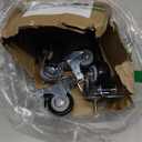 Finnhomy Stem Caster Wheels 2 Inch Heavy Duty Threaded Swivel Casters 1/4" - 20 x 1 with Brake Set of 4 for Wire Shelve Wheel Anti-wear Smooth Casters, Black