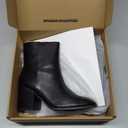 Amazon Essentials Women's Clean Heel Ankle Boots with Side Zipper, Memory Foam Insole (8, Black)