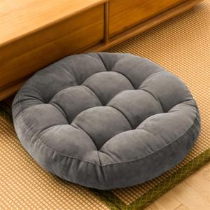 SK Studio Meditation Floor Pillow, Large Floor Cushions, Round Floor Cushion Seating for Adults Kids, Classroom Furniture Floor Pillow for Yoga Living Room, Grey, 17" W x 17" L (Pack of 1)