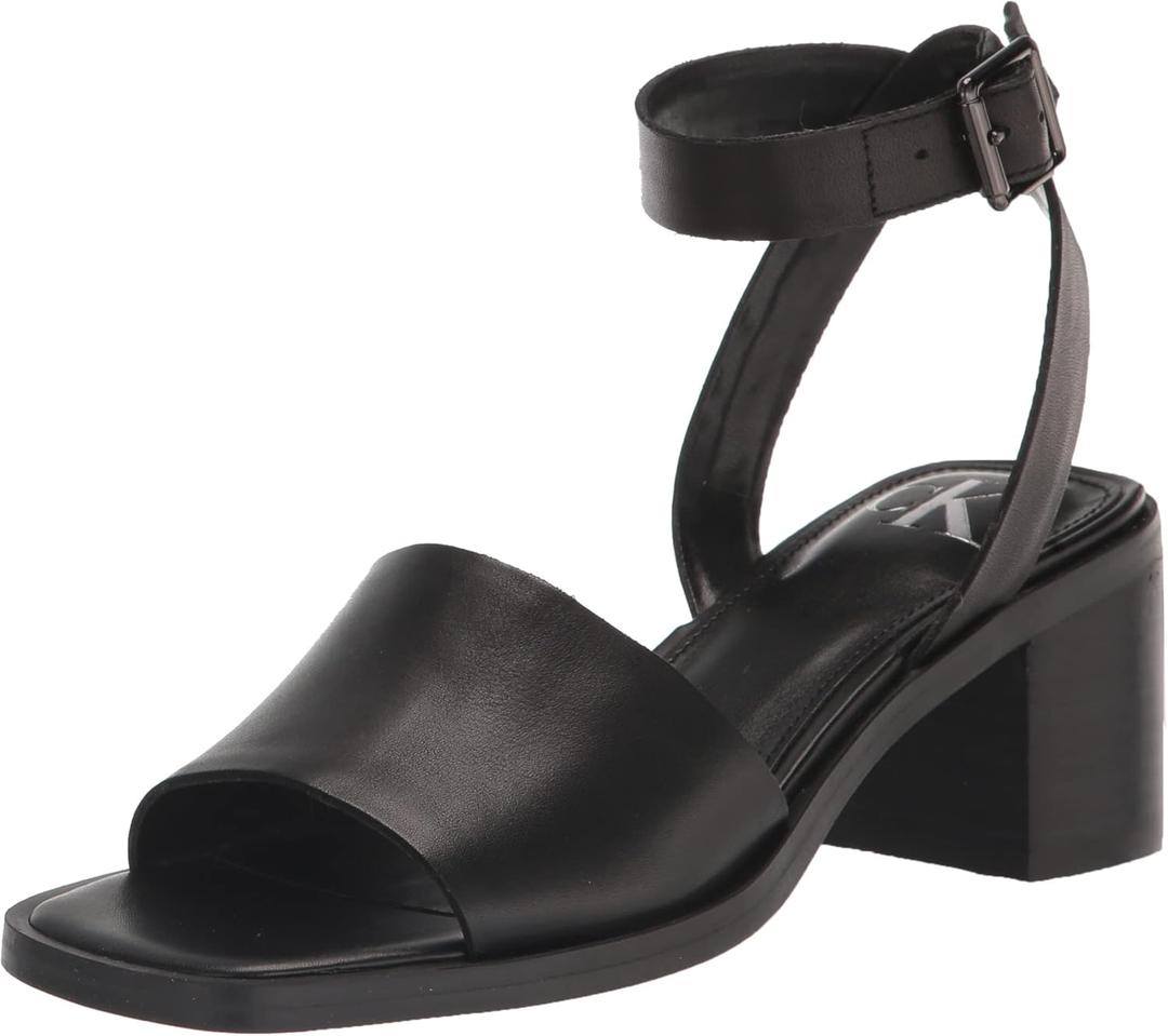 Calvin Klein Women's Jeroty Heeled Sandal (6.5, Black 001)