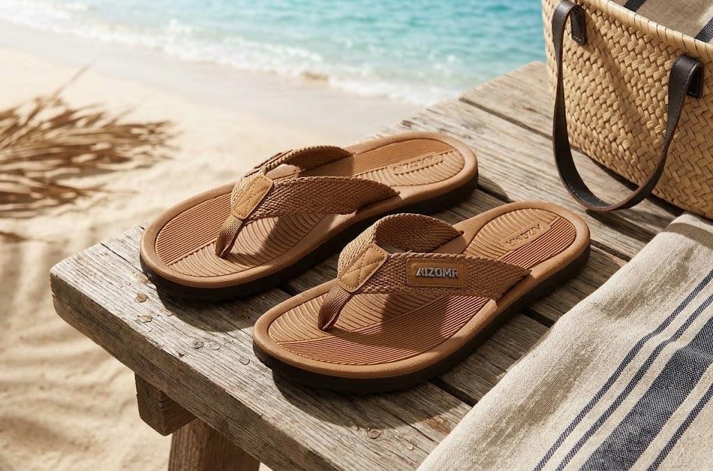 Aizomr brown slippers for Men 11