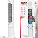 Honeywell 40" Quiet Set Oscillating Tower Fan, 30ft Air Circulation Power, 5 Speed, Remote, LED Display, White, HYF265W, Large