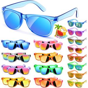 Party Favors Kids Sunglasses Bulk - 16 Packs Neon Sunglasses for Kid Age 3-8, UV400 Protection Party Sunglasses Goodie Bags Stuffers for kids Birthday Party Supply, End of the Year Gifts For Students