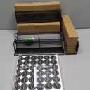 VITEVER Magnetic Spice Rack, 4 Pack, 24 Square Glass Jars with Lids, Quick-Find Pre-Printed Labels, Funnel, Space Saver, Refrigerator and Microwave Oven Organizer