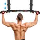 BESTHLS Wall Mounted Pull Up Bar and Dip Station, Heavy Duty Wall Mount Pull-up Chin Up Bar Multifunctional Home Gym Workout Indoor Exercise Equipment Support to 440 Lbs