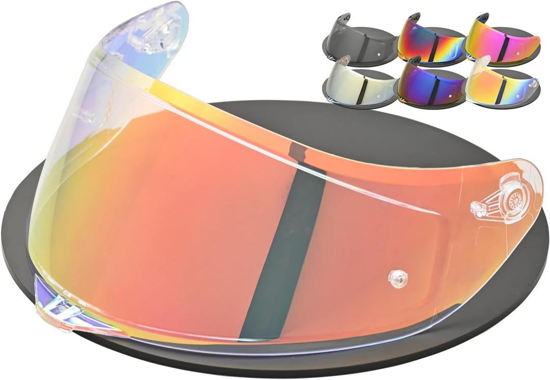Compatible With Upgrade Agv K1 Visor Replacement K3SV K5 Face Upgrade Shield Tinted Visor Helmet Accessories (Transparent Revo Red)