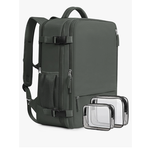 Beraliy Travel Backpack for Men Women, Carry On Backpack, 16 Inch Laptop Backpack, Waterproof Hiking Backpack, Casual Outdoor Daypack College Bag, Olivegreen