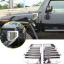 2PCS Car Side Vent Cover Hood Intake Bezel Trim Molding Compatible with 2003-2009 Hummer H2,Side Scoop Hood Cover Car Exterior Accessories (Silver)