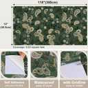 Vintage Green Paisley Floral Wallpaper Peel and Stick Exotic Leaf Flower Wallpaper for Bedroom Living Room Decorative Floral Botanical Contact Paper for Cabinet Shelf Home Decor 12"x118"