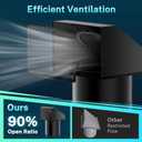 HG Power 10 Inch Hooded Wall Vent with Mesh Screen and Damper, Galvanized Steel Exhaust Vent, for Wall, Kitchen, Range Hood Air Ventilation, HVAC Duct Air Exhaust, Black