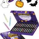 NewFamily Dustless Chalk Set, 24 Colors, Non-Toxic Washable, Fantasy Gift with Magnetic Boards