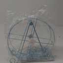 Zoie + Chloe Ferris Wheel Cupcake Stand - Decorative Cupcake Holder for Parties - Spinning Display for Serving Pastry, Treats & Desserts - Easy-to-Clean, Fits 8 Small Cupcakes - 14x4x17, Sky Blue