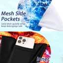 Lovekider 5-16 Years Boys Swim Trunks with Compression Liner Waterproof Quick Dry Swimwear Bathing Suits (10-13 Years, Green)