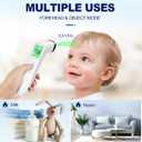 No-Touch Thermometer for Adults and Kids, Accurate Digital Baby Thermometer, Fever Alarm & Silent Mode, 2 in 1 Forehead & Object Mode (white)