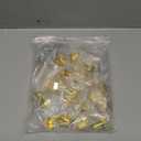 Ferraycle 25 Pack 1'' Solid Brass Cabinet Knobs with Screws, Gold Hexagon Knobs for Dresser Shoe Cabinets Dresser Metal Handles Kitchen Hardware Pulls Modern Bathroom Hardware Brushed Pulls