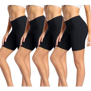 wirarpa Women's Cotton Boy Shorts Underwear Anti Chafing Soft Biker Short Plus Boy Shorts Panties 4 Pack, Large