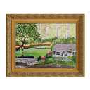 FOLKOR DIY Solid Wood Frame for 20x24 Canvas Painting, 2.4" Wide Gold Ornate, Vertical or Horizontal Display for Home Office Wall Decor (Empty, No Plexiglass & Backing Board)