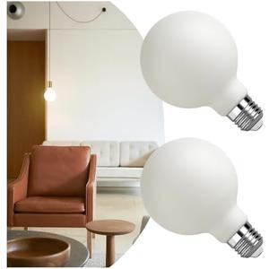 Brighfivey LED Globe Light Bulbs, 6W Vanity Light Bulb 60W Equivalent, Daylight 4000K 500LM,E26 Standard Base Dimmable 60 watt Light Bulbs,Pack of 2