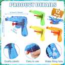 2 x 12pcs Mini Water Gun, Transparent Small Squirt Water Gun for Kids and Adults Summer Pool Outdoor Water Battle Party, Green Blue Yellow and Orange