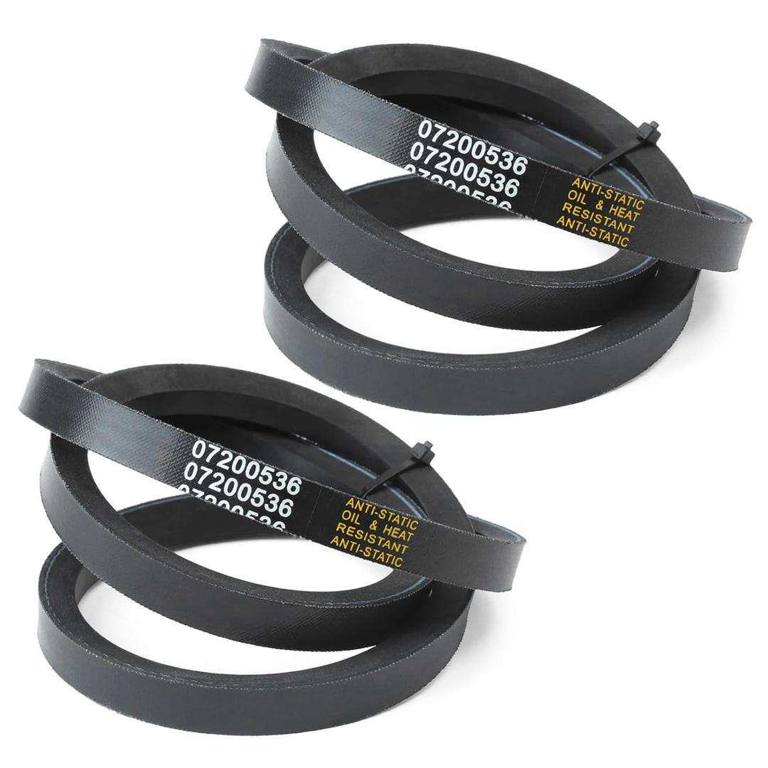 2Pcs 07200536 Auger Drive V-Belt Set Replaces Replacement for Ariens Deluxe 24"-30" Snow Blowers for Deluxe Track 24"-30" for Platinum 24" 30" Snowblowers 921011 921012 921013 Belts