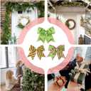 12 Pcs Red Green Christmas Bows,6 Inch Large Wreaths Bows for Tree Gift Wrapping Garland,Christmas Decoration Holiday Party Crafts Xmas Tree Ribbon Ornaments (Pattern)