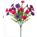 ADXORA 12 Bundles Morning Glory Artificial Flowers for Outdoor Decoration UV Resistant Fake Plastic Plants Artificial Greenery for Indoor Outdoor Garden Patio Window Box Home Decor