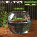 Geelin 3 Gallon Plastic Fish Tank Large Bowl Shatterproof with Crystal Clear Clarity for Terrarium, Flower Vase Centerpiece Gift for Fish Lovers (Round)