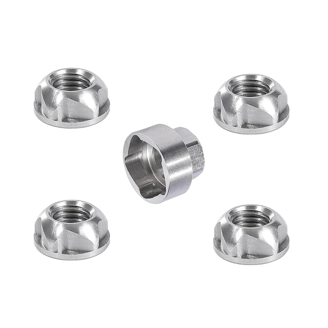 M10 304 Stainless Steel Anti-Theft Locking Nuts P1.5 Security Hardware Kit for Mountain Bike Awning Car Accessories for Styling Light Bar Safety,(4 Lock+ 1 Key)