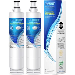 ICEPURE 4396508 Refrigerator Water Filter Replacement for EveryDrop Filter 5, EDR5RXD1, Whirlpool 4392857, NL300, 4396510, 4396509, 4396547, LC400V, 4396510p, WF-NLC240V,PNL240V, 2PACK