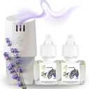 Scent Fill 100% Natural Lavender Plug in Air Freshener, Scented Oil Refills, 2 Refills + Diffuser