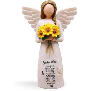 Christian Gifts for Women Birthday Unique, Religious Gifts for Women, Friends, Mom, Sister-Spiritual Inspirational Gift, Hand-Painted Sunflower Angel Figurine Christian Gifts for Women Birthday Unique, Religious Gifts for Women, Friends, Mom, Sister-Spiritual Inspirational Gift, Hand-Painted Sunflower Angel Figurine