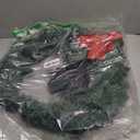 Honoson Christmas Wreath for Car, Truck or Festival Decoration LED Christmas Artificial Car Wreath and 5 Pieces 4 x 200 Black Nylon Tie (19.7 Inch, Cute)