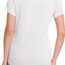 YuKaiChen Women's Polo Shirts Casual Summer Collared Tops Short Sleeve Knit Tops V Neck (XX-Large, White)