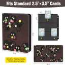 9-Pocket Trading Card Binder & Sports Card Book, 3-Ring Zipper Album Holds 900 Cards with 50 Removable Pages, Fits Standard 2.5" x 3.5" Game & TCG Cards, Water-Resistant PU Cover
