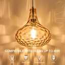 CATINER 11" Amber Hammered Glass Pendant Light, Blown Glass Hanging Light Fixture with Brushed Nickel Finish, Vintage Modern Ceiling Light for Kitchen Island, Dining Room, Hallway, Living Room