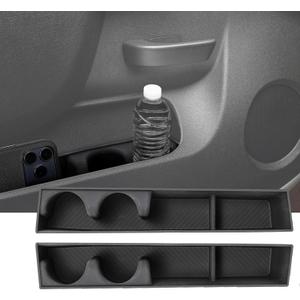 Front Door Side Storage Box Compatible with Chevy Silverado/GMC Sierra 1500 2500 HD 3500 HD 2010 2011 2012 2013 2014 Door Panel with Release Handle Below Armrest, Side Door Organizer Insert Tray liner