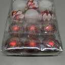 Christmas Ball Hanging decorations3.14 inch, 12 Pieces of shatterproof Christmas Tree Decoration Balls Set, Suitable for Party Floral Christmas Tree Decoration (3.14 inches 12 Balls)