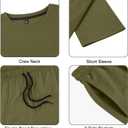 Uni Clau Mens Short Sets 2 Piece Outfits Fashion Summer Tracksuits Casual Shirt and Shorts Set