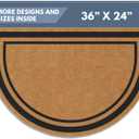 Barnyard Designs Natural Coco Coir Doormat Welcome Mat for Front Door & Outdoor Entrance, Large Door Mat for Indoor Entrance or Porch Entry, Brown (24x36, Border)
