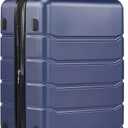 Sweetcrispy Carry on Luggage,Hard Shell Expandable Double Spinner Rolling Wheels Suitcase,TSA Lock, Canal Blue, 20 Inch