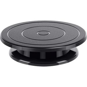 Kootek 11 Inch Rotate Turntable Sculpting Wheel Revolving Cake Turntable Black Painting Turn Table Lightweight Stand for Paint Spraying Spinner, Cake Decorating, Displaying Item