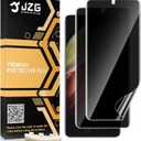JZG 2 Pack Privacy Screen Protector for Samsung Galaxy S21 Ultra, Anti Spy S21 Ultra Soft Film With Fingerprint Compatibility, Bubble Free