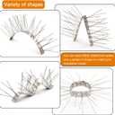 QIEGL Bird Spikes for Pigeons 304 Stainless Steel Cover 25 Feet (23 Pack Uninstalled)
