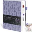 Undated Luxurious Weekly & Monthly Planner to Increase Productivity Hit Your Goals, Organizer Notebook Gratitude Journal Time Management Start Anytime, A5, Lasts 1 Year (Light Purple)
