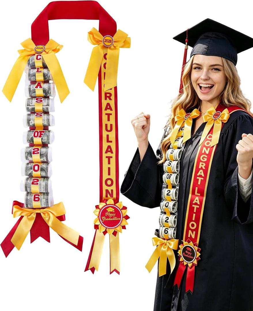 Romart Money Lei for Graduation 2026, Graduation Money Sash Class of 2026, Cash Gifts Pull Ideas for High School College