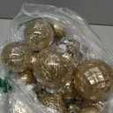 Sea Team 60mm/2.36" Shatterproof Clear Plastic Christmas Ball Ornaments, Transparent, See-Through, Crystal Baubles, Bulbs with Stuffed Delicate Decorations for Xmas Tree (30 Counts, Champagne)