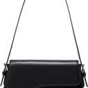 Underarm Shoulder Bag for Women Trendy Purse Vegan Leather Hobo Handbags Clutch Crossbody Bag (Black)
