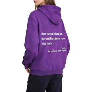 You Are Enough Hoodie Dear Person Behind Me Sweatshirt Gift Merch Women Men Inspirational Faith, L