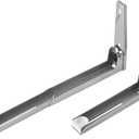 Microwave Bracket Wall Mount Heavy Duty Under Cabinet Microwave Mount Holder Stainless Steel Folding Shelf Universal Rack Kit 2 Pack Silver